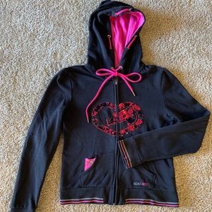 Ecko Unilimited girls black pink jacket